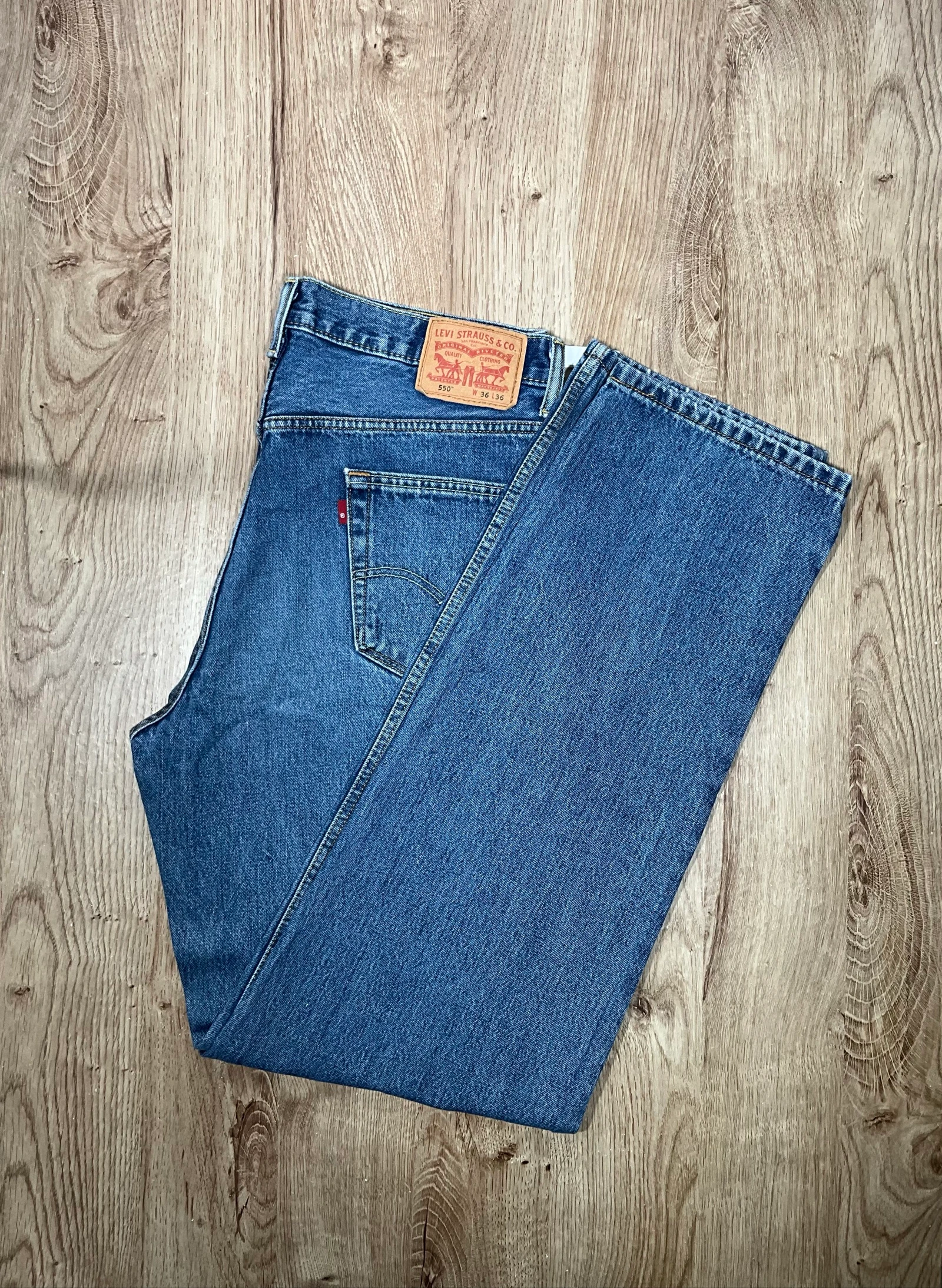 Jean Levi's 550 Relaxed W36 L36 Vintage 100% Coton Bleu lvh 142 